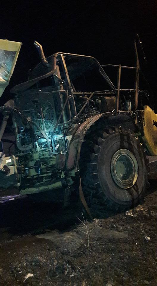 W Karsku płonęła kopalniana wywrotka
