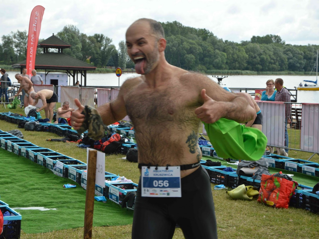 Aquathlon Kruszwica 2017: Zawodnicy pokonują liczący pięć kilometrów bieg! [FOTO]