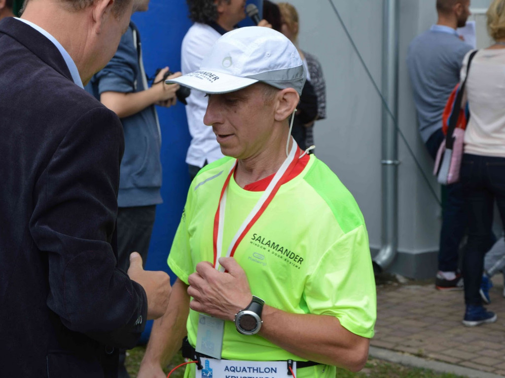 Aquathlon Kruszwica 2017: Zawodnicy pokonują liczący pięć kilometrów bieg! [FOTO]