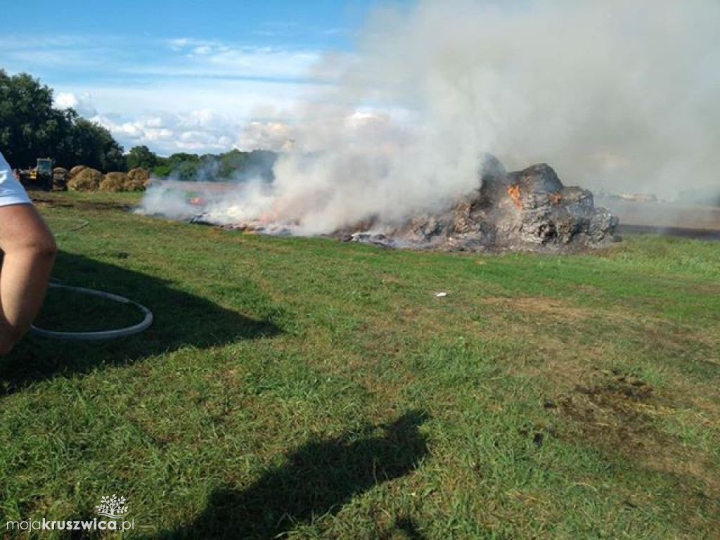 Pożar stogu w Szarleju