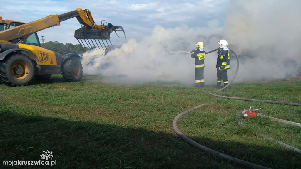 Pożar stogu w Szarleju
