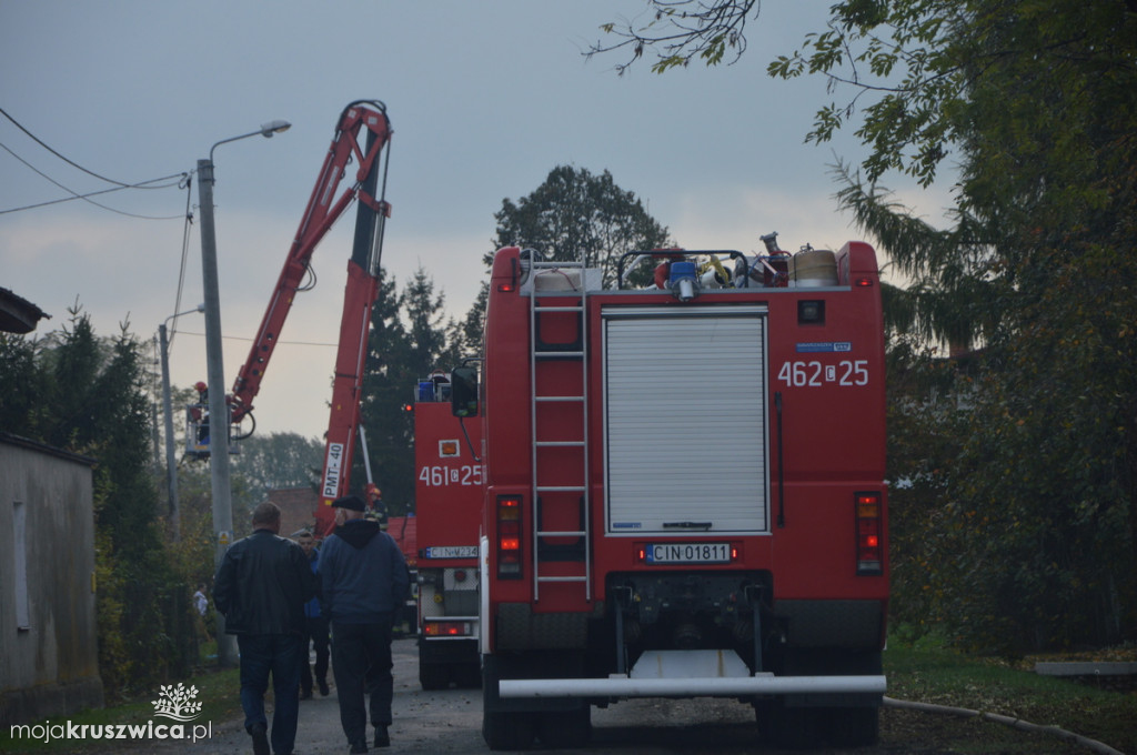 Pożar domu w Gocanówku