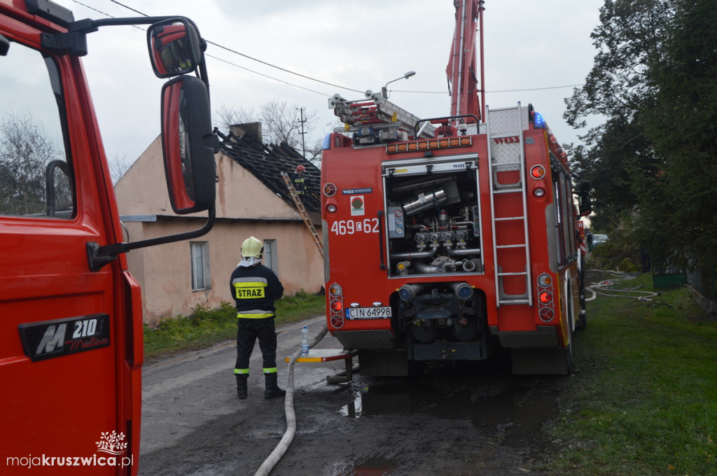 Pożar domu w Gocanówku