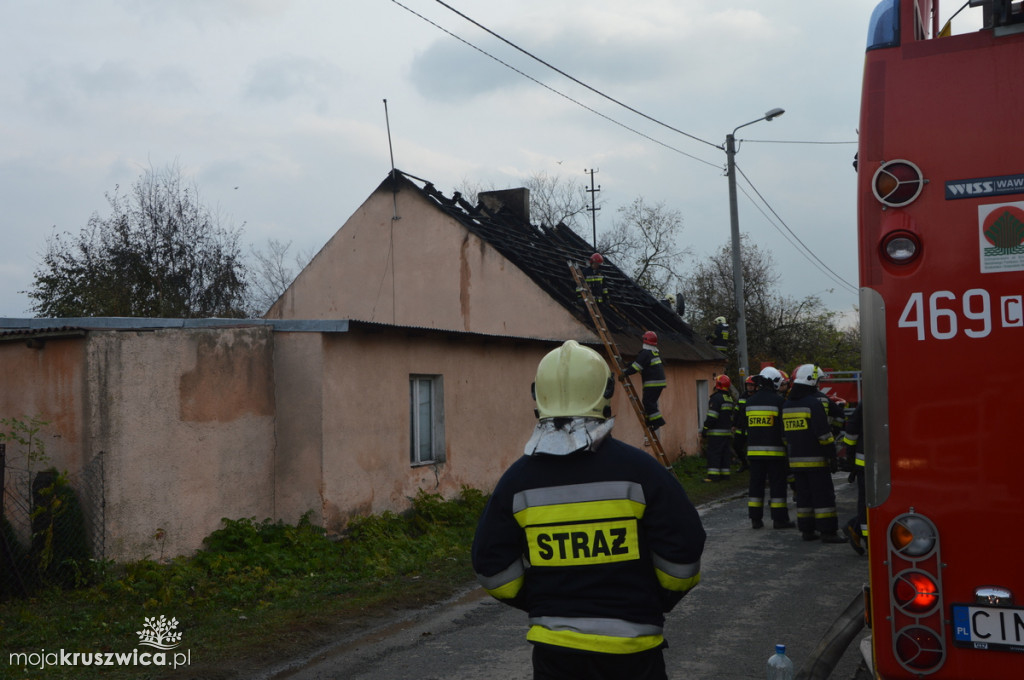 Pożar domu w Gocanówku