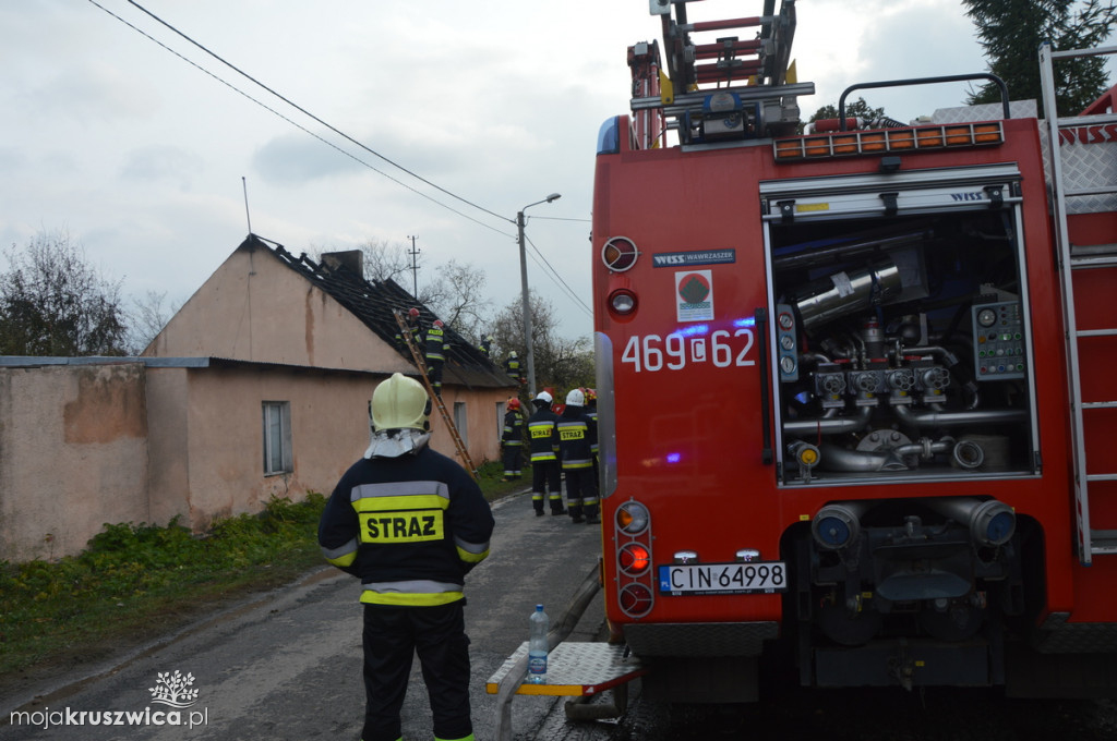Pożar domu w Gocanówku