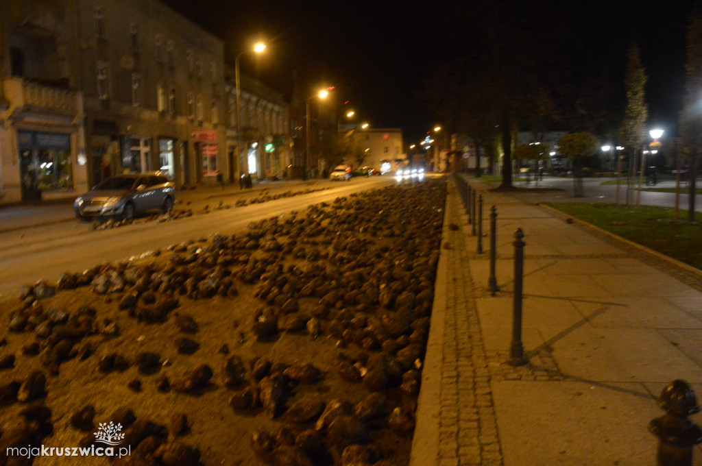Zgubił buraki jadąc przez miasto