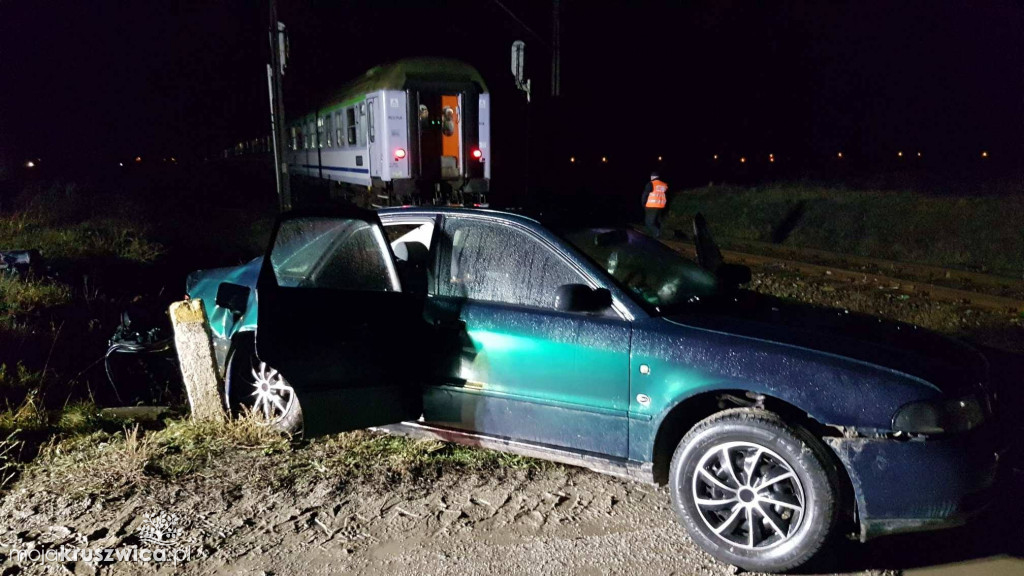 Auto osobowe uderzyło w pociąg