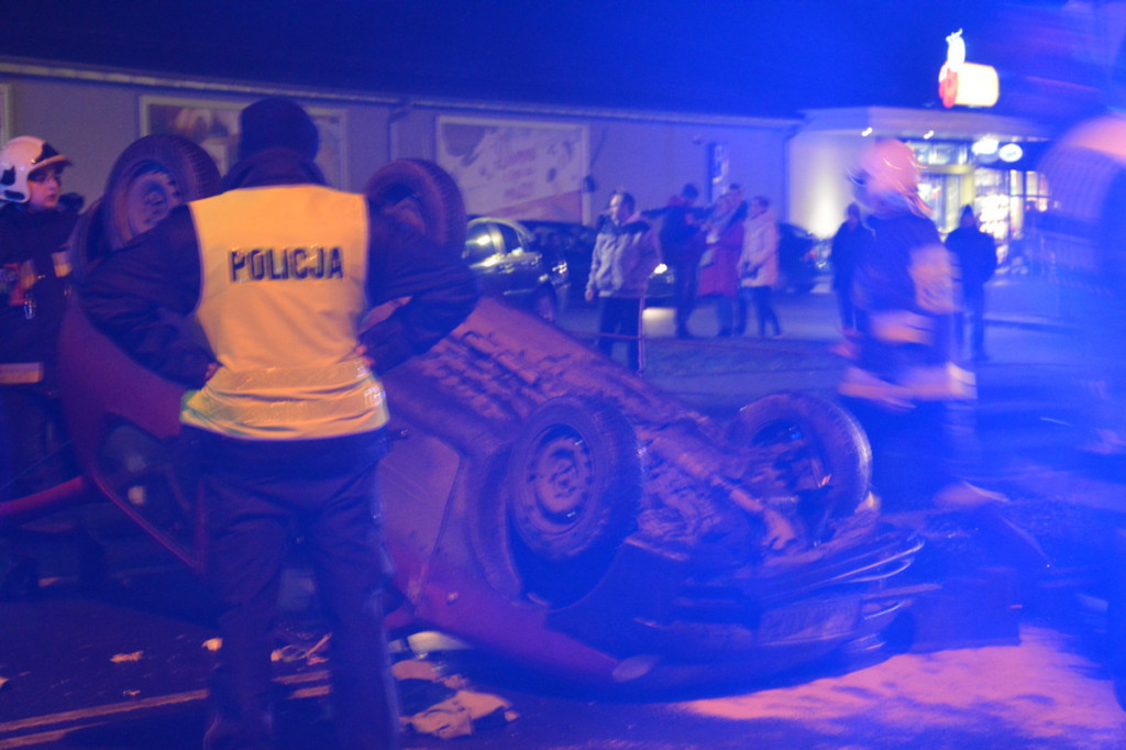 Wypadek samochodowy na ulicy Kościuszki
