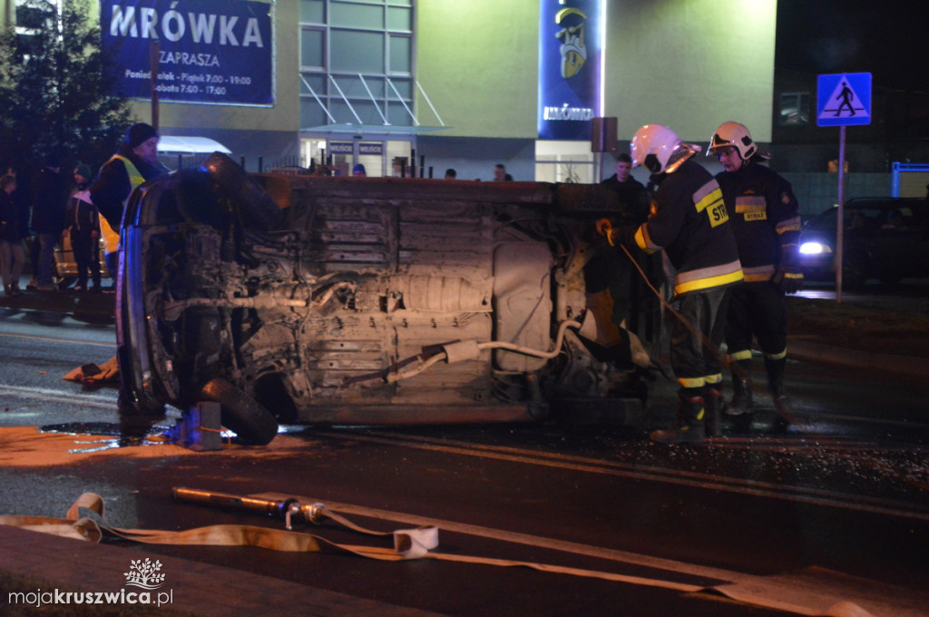 Wypadek samochodowy na ulicy Kościuszki