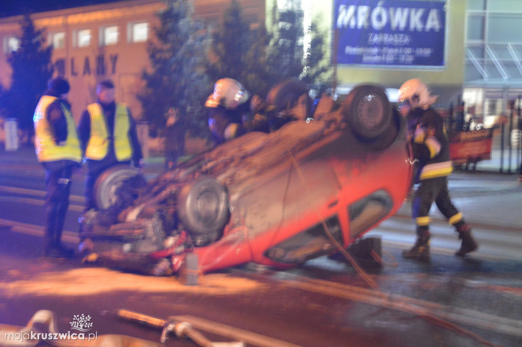 Wypadek samochodowy na ulicy Kościuszki