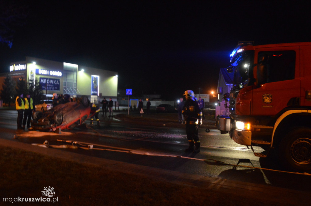 Wypadek samochodowy na ulicy Kościuszki
