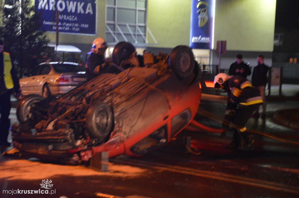 Wypadek samochodowy na ulicy Kościuszki