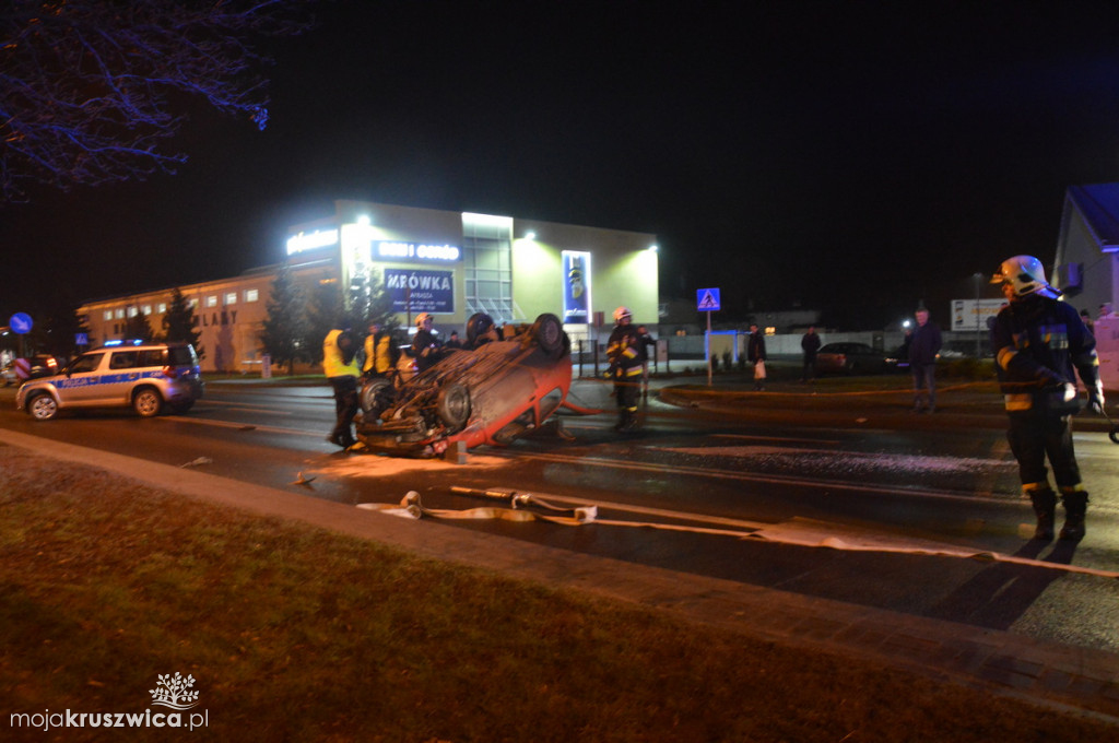 Wypadek samochodowy na ulicy Kościuszki