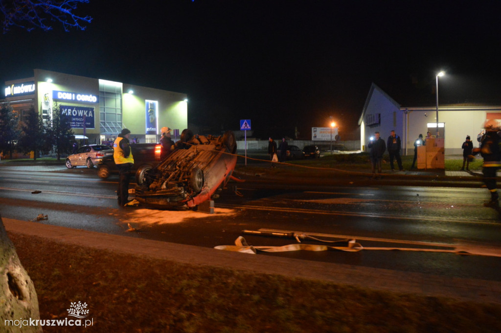 Wypadek samochodowy na ulicy Kościuszki