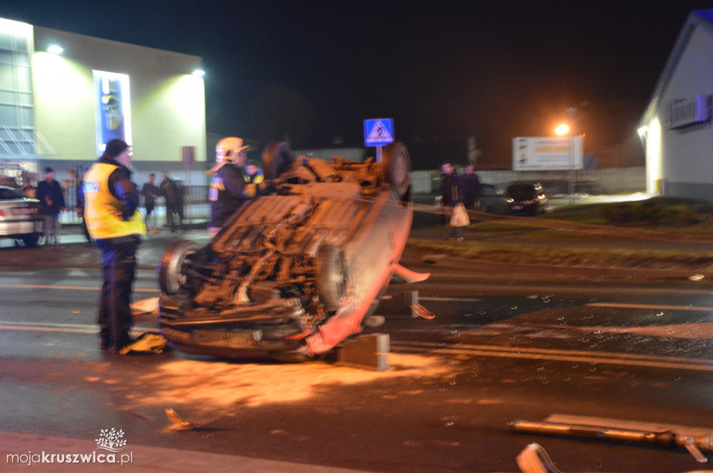 Wypadek samochodowy na ulicy Kościuszki