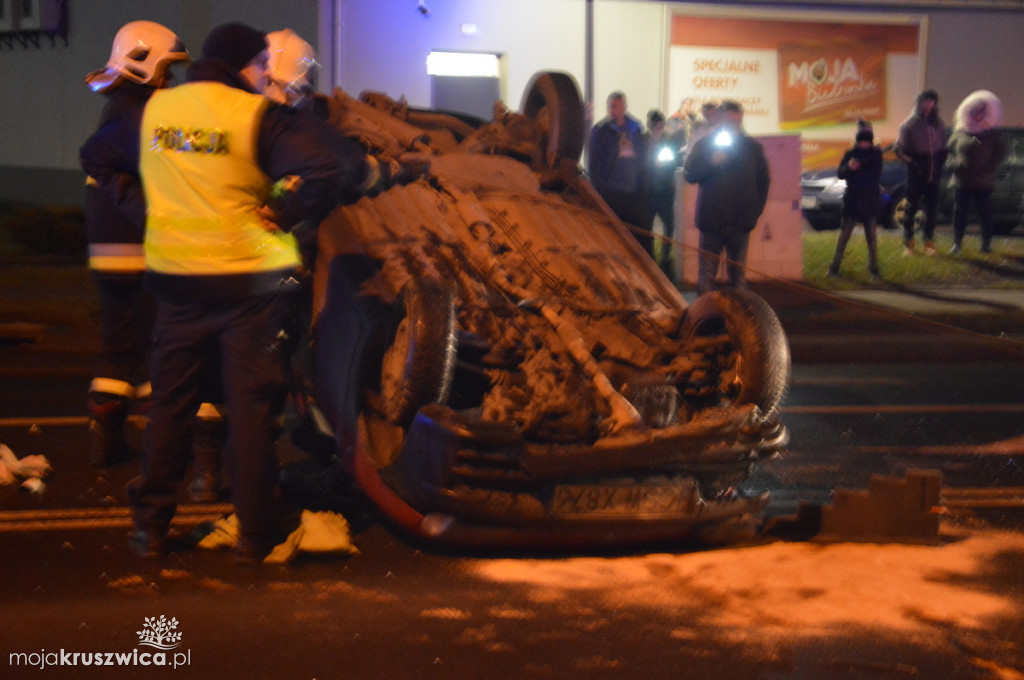 Wypadek samochodowy na ulicy Kościuszki