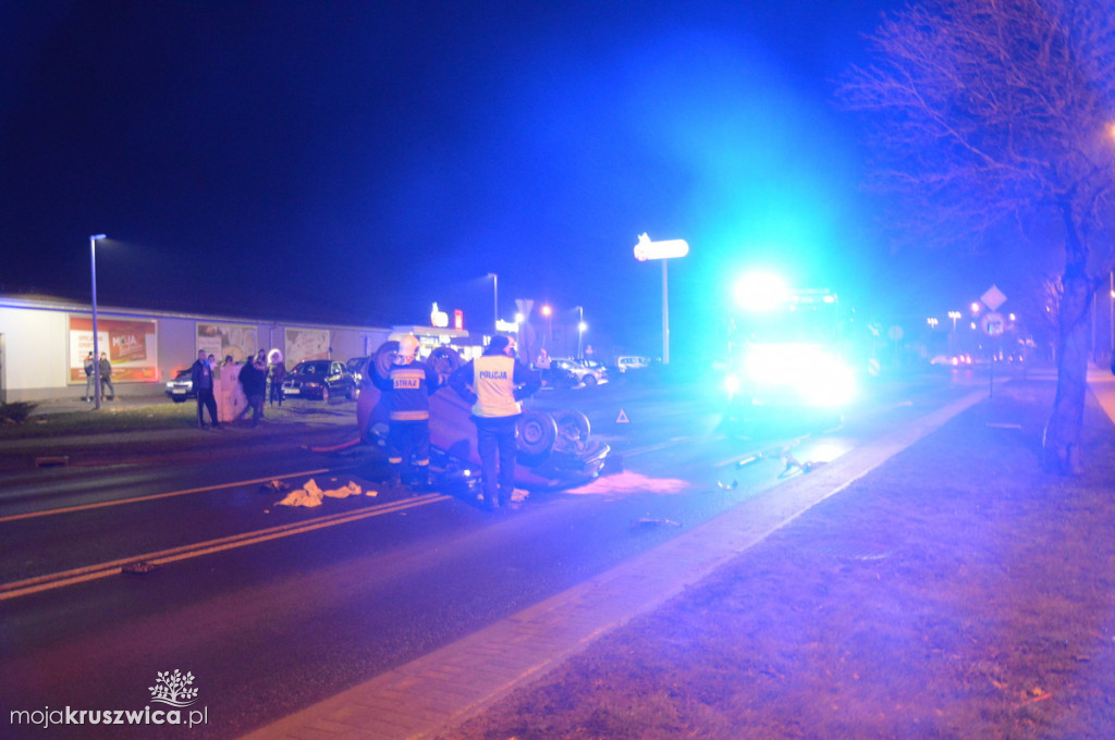 Wypadek samochodowy na ulicy Kościuszki