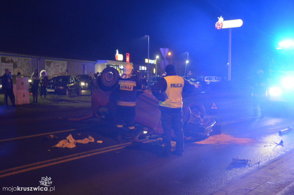 Wypadek samochodowy na ulicy Kościuszki