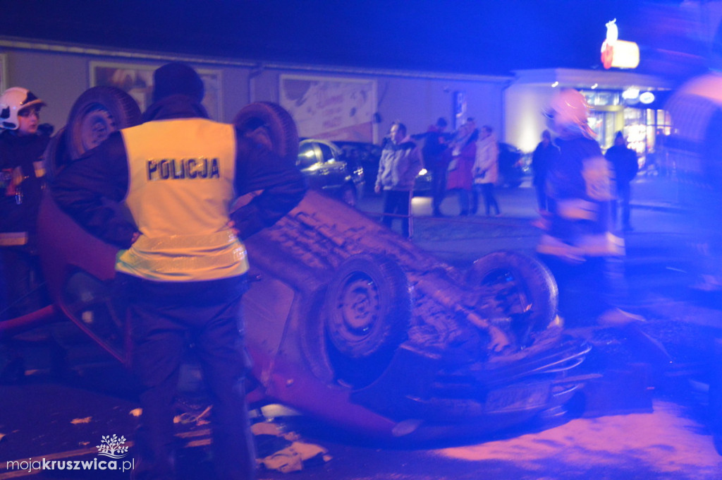 Wypadek samochodowy na ulicy Kościuszki