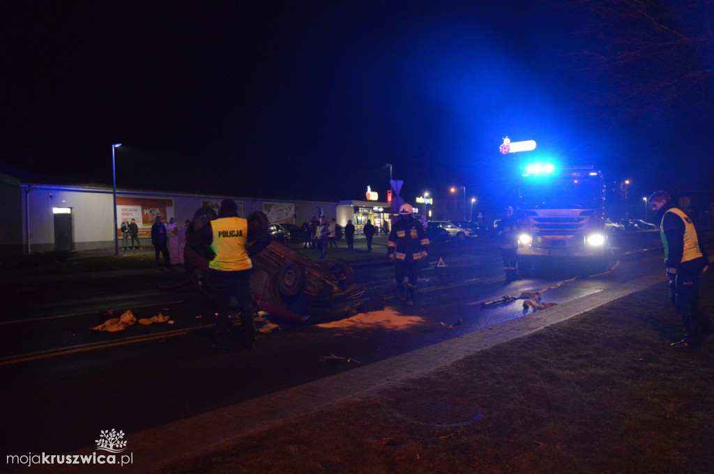 Wypadek samochodowy na ulicy Kościuszki