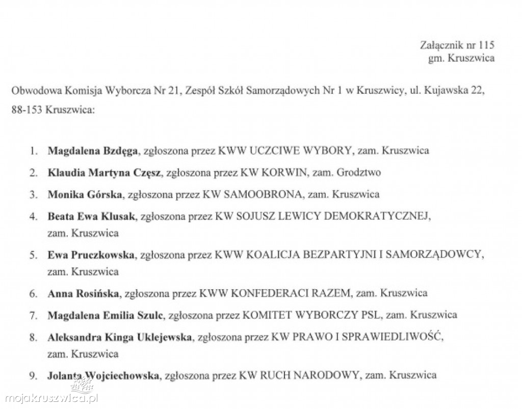 Obwieszczenia PKW w sprawie OKW