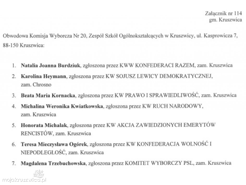Obwieszczenia PKW w sprawie OKW