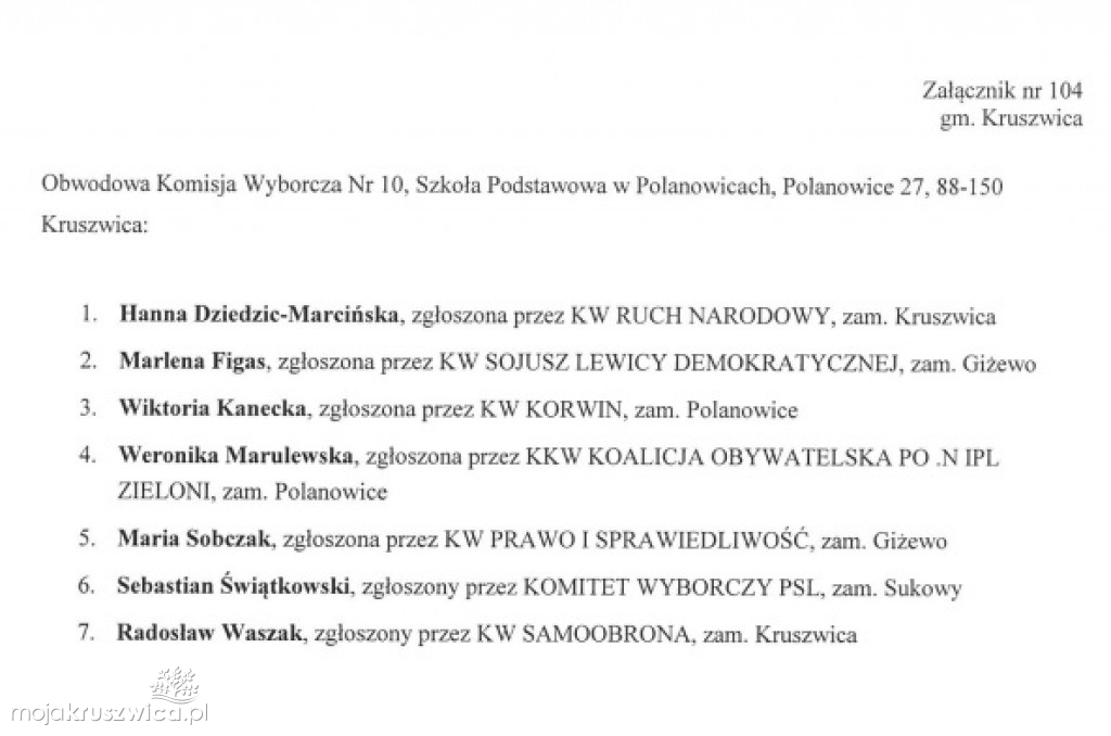 Obwieszczenia PKW w sprawie OKW