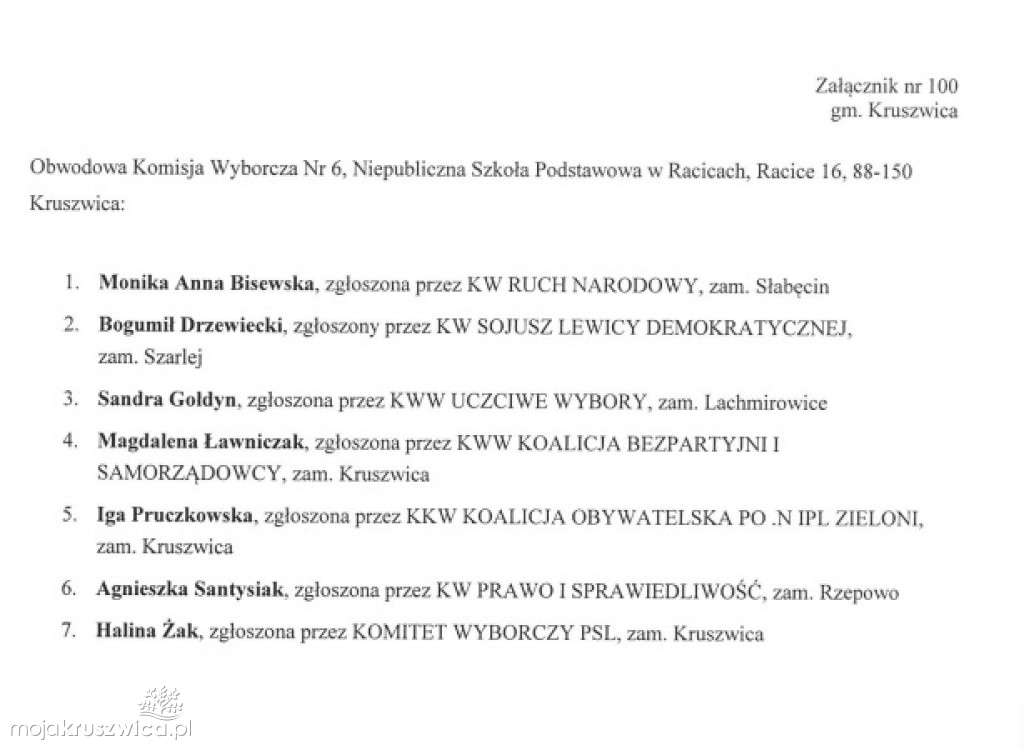 Obwieszczenia PKW w sprawie OKW