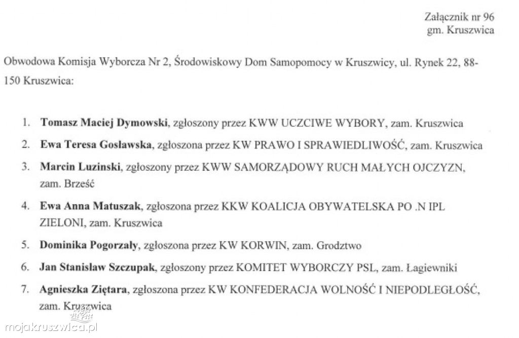 Obwieszczenia PKW w sprawie OKW
