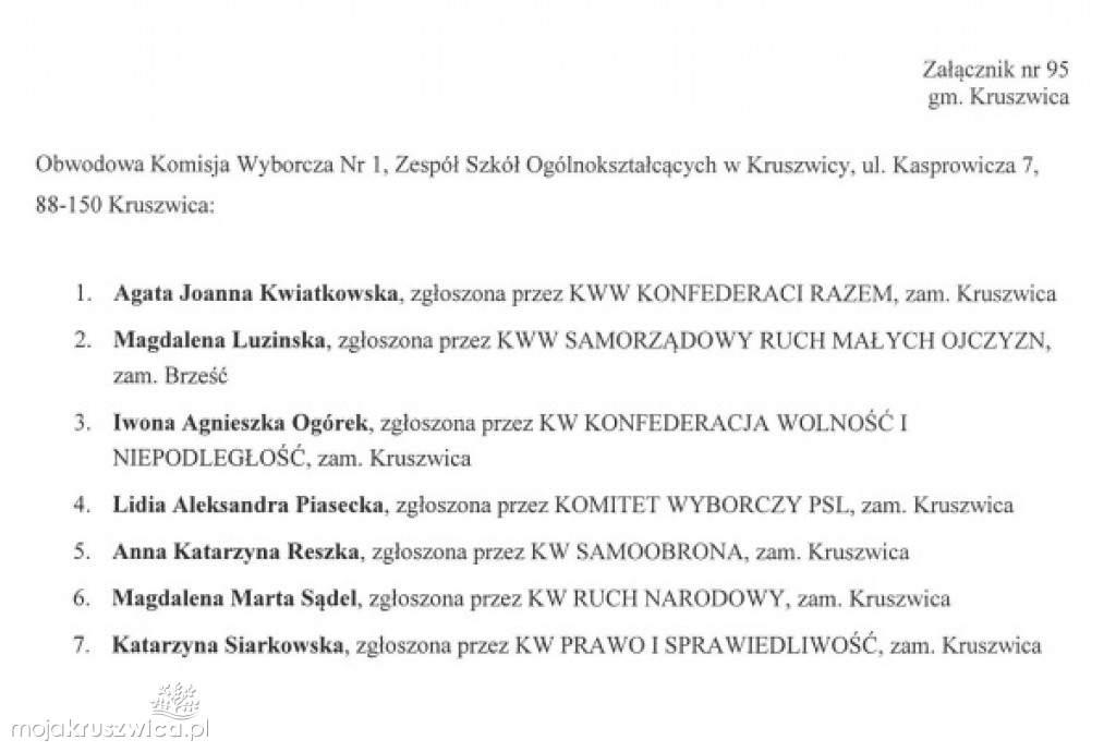 Obwieszczenia PKW w sprawie OKW