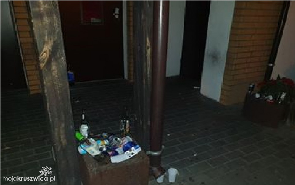 Śmieci w miejskich donicach