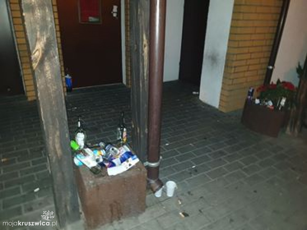 Śmieci w miejskich donicach
