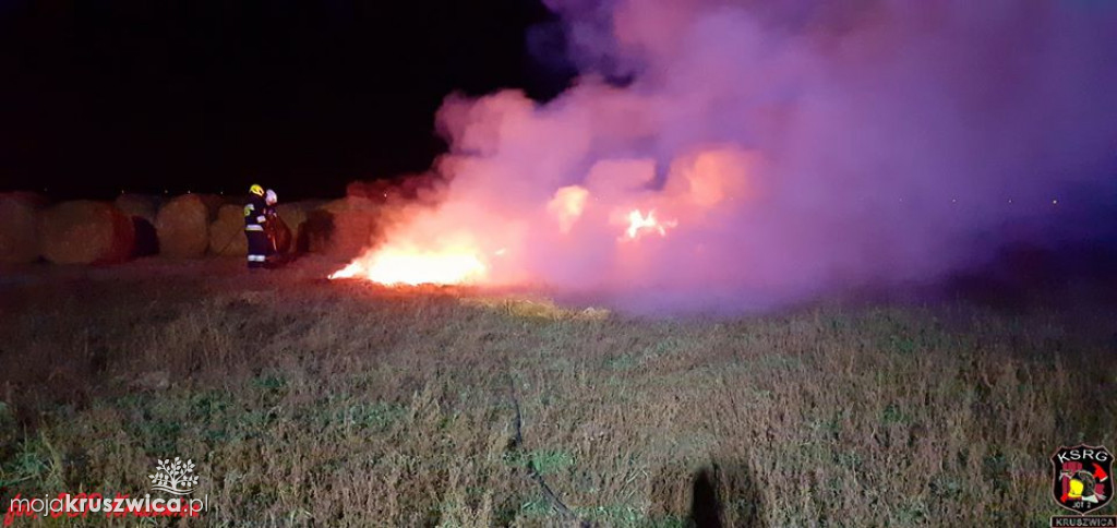 Pożar słomy w Bachorcach