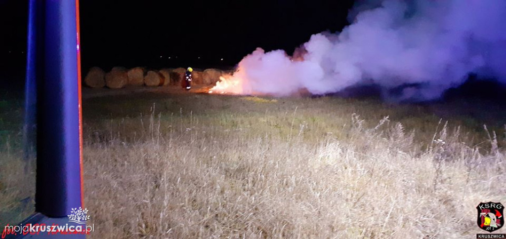 Pożar słomy w Bachorcach