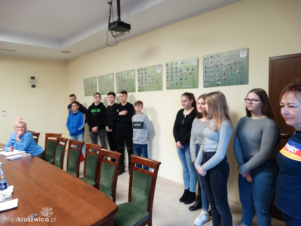 Wizyta uczniów w Urzędzie Miejskim w Kruszwicy
