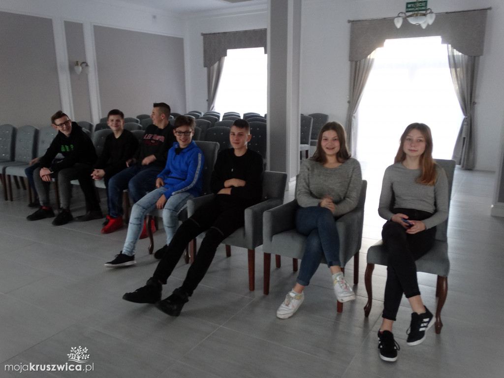 Wizyta uczniów w Urzędzie Miejskim w Kruszwicy