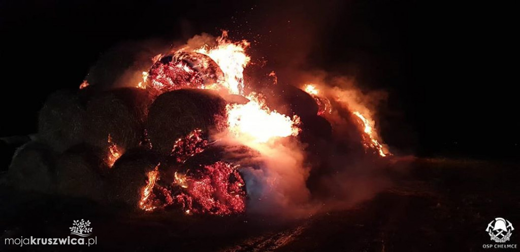 Płonące stogi w Głębokim