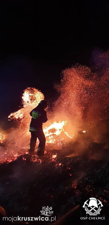 Płonące stogi w Głębokim