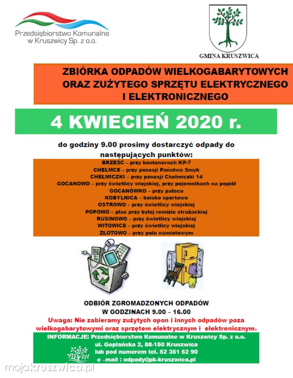 Harmonogramy wywozu odpadów