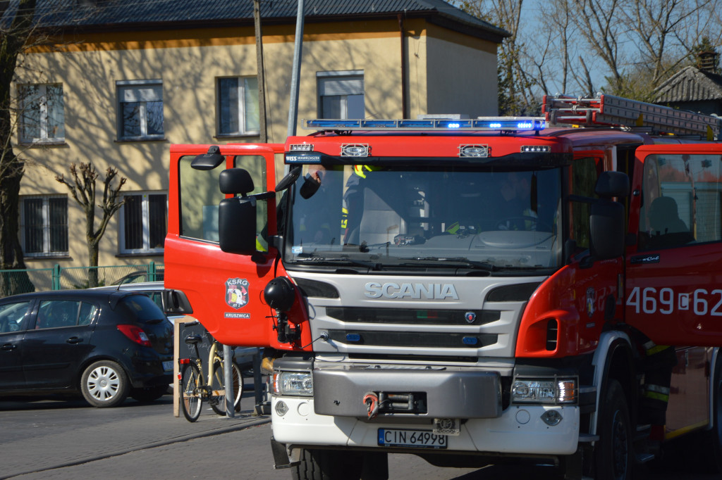 Zadymienie auta na Kościuszki