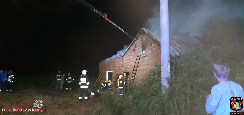  W Skotnikach spalił się dom. W akcji wzięły udział jednostki z Kruszwicy, Inowrocławia i Dobrego