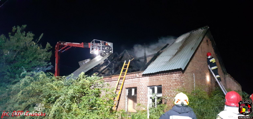  W Skotnikach spalił się dom. W akcji wzięły udział jednostki z Kruszwicy, Inowrocławia i Dobrego