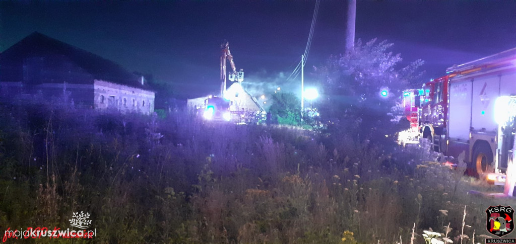 W Skotnikach spalił się dom. W akcji wzięły udział jednostki z Kruszwicy, Inowrocławia i Dobrego