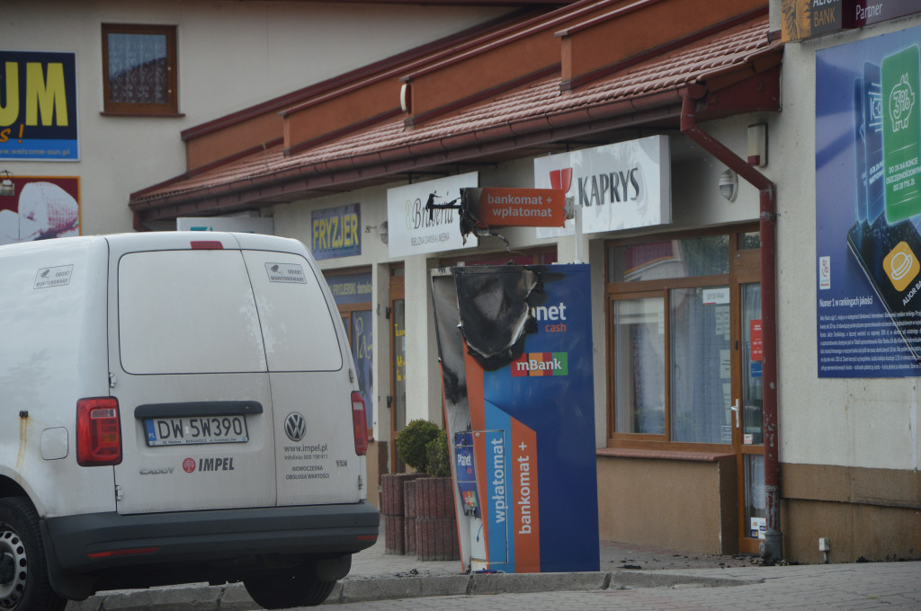 Spłonął bankomat przy Zamkowej