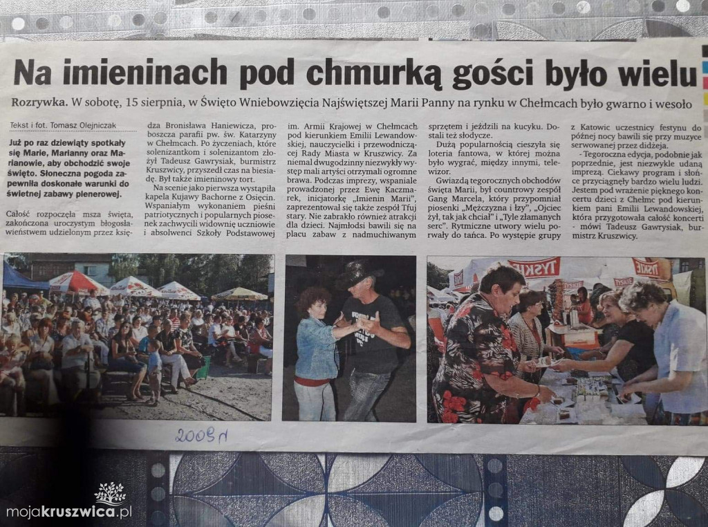 Wspominamy Imieniny Marii. W tym roku w Chełmcach ich nie będzie [ZDJĘCIA]