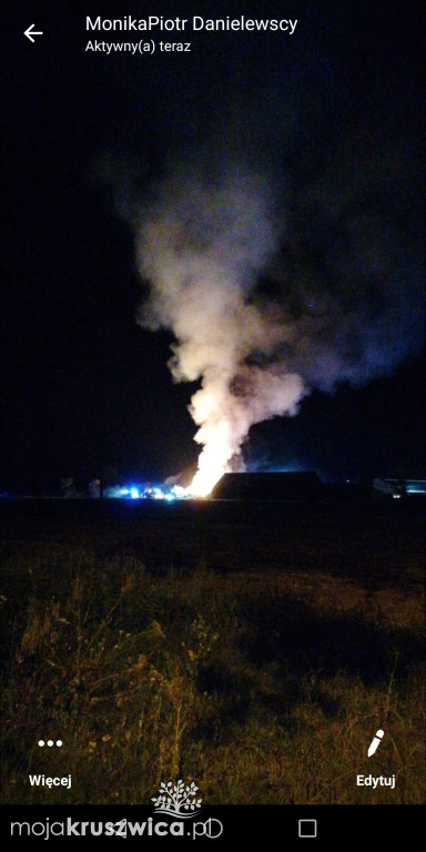 Okolice Giżewa: Ogromny pożar. Zagrożone mogą być budynki gospodarcze? [FOTO]