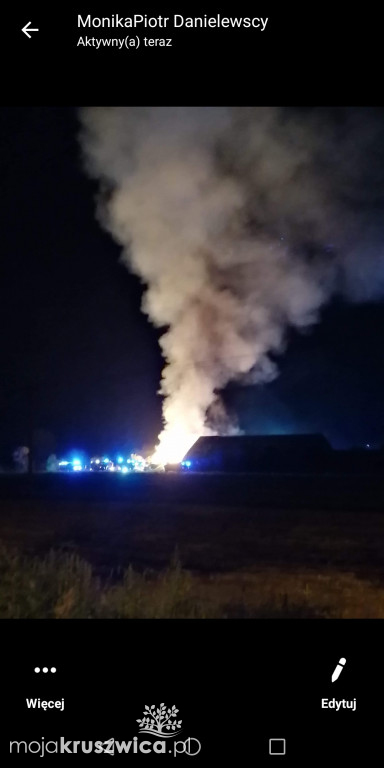 Okolice Giżewa: Ogromny pożar. Zagrożone mogą być budynki gospodarcze? [FOTO]