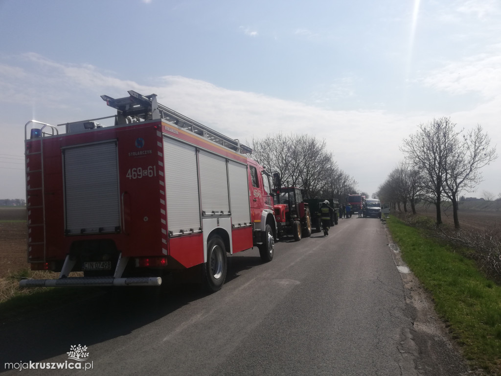 Wypadek samochodowy w Chrośnie
