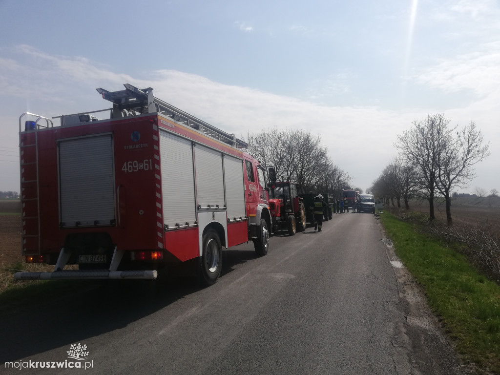 Wypadek samochodowy w Chrośnie