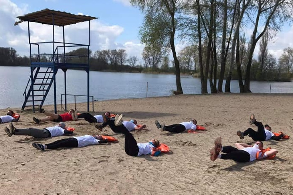  Nad Gopłem trwają ćwiczenia ratowników w ramach projektu